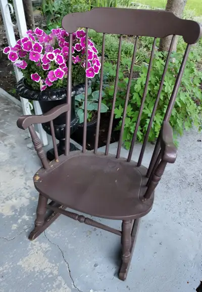 Solid Wood Rocking Chair Painted, View more