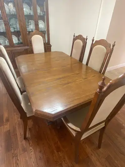 Oak Dining Table and 6 Chairs, View more