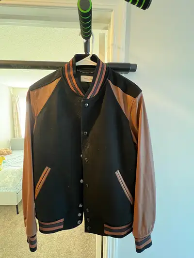 Coach Wool and Leather Varsity Jacket, View more