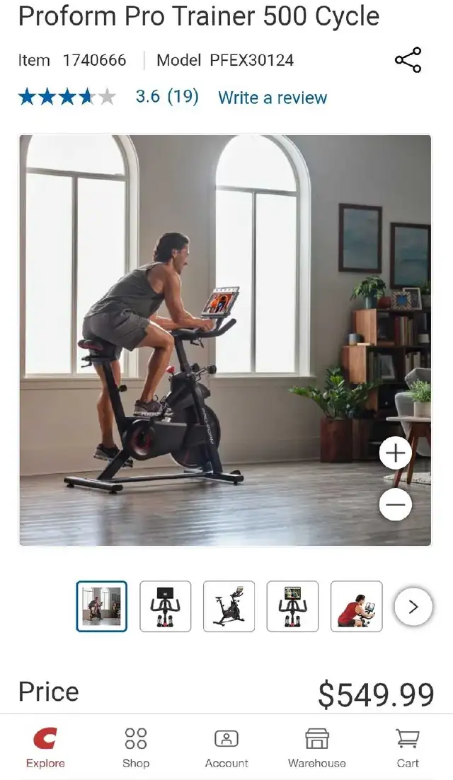 Pro Form 500 Excercise Bike in Exercise Equipment in Calgary - Image 3