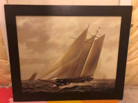 Framed art work - Sail Boat