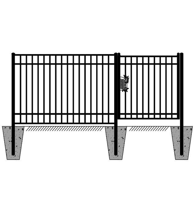 7’×5’ Industrial Ornamental Fences 144FT (20 Panels & 1 Gate) in Other in Hamilton - Image 2