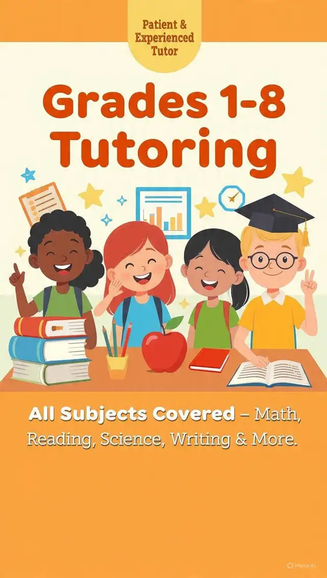 Grades 1-8 Tutoring436100708979845120