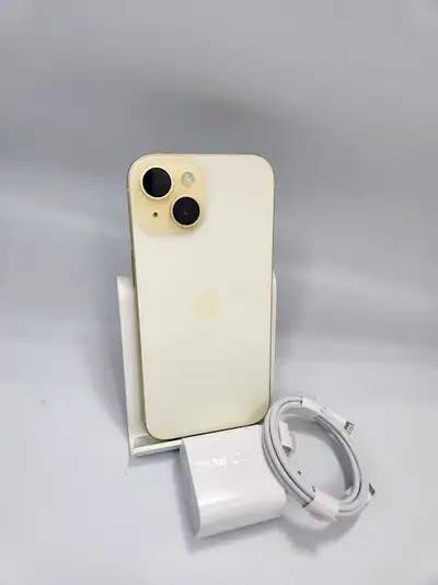 $620 iPhone 15 128gb Yellow 88% 3 Months Warranty W/Charger $620 iPhone 15 128gb Pink 88% 3 Months W...