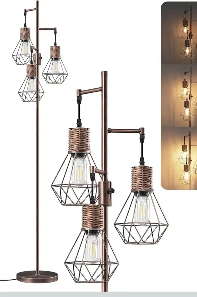 EDISHINE Farmhouse Tree Floor Lamp in Home Décor & Accents in Oshawa / Durham Region - Image 9