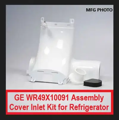 (NEW) Refrigerator Assembly Cover Inlet Kit (GE WR49X10091), View more
