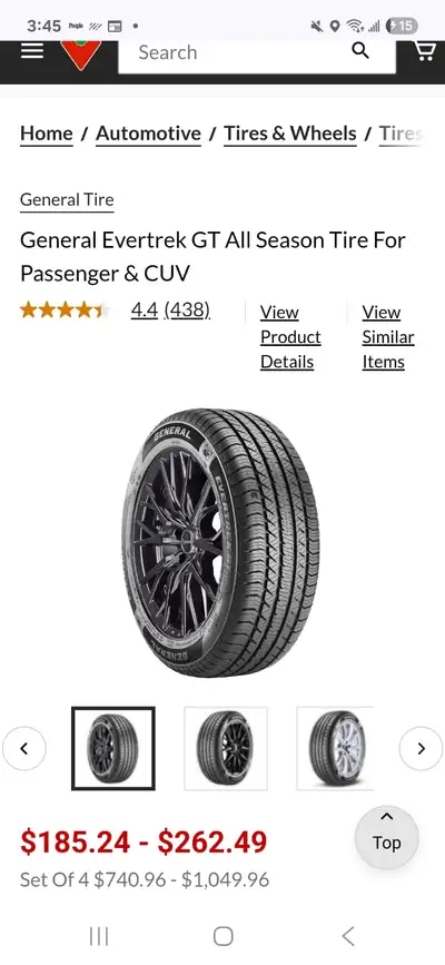 The General Tire Evertrek GT All Season Tire, designed for Passenger and CUV, offers pattern void up...