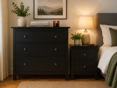 (Free Delivery) Hemnes Dresser & Nightstand , View more