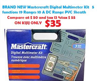 BRAND NEW de luxe Mastercraft Digital Multimeter Kit with 5 func