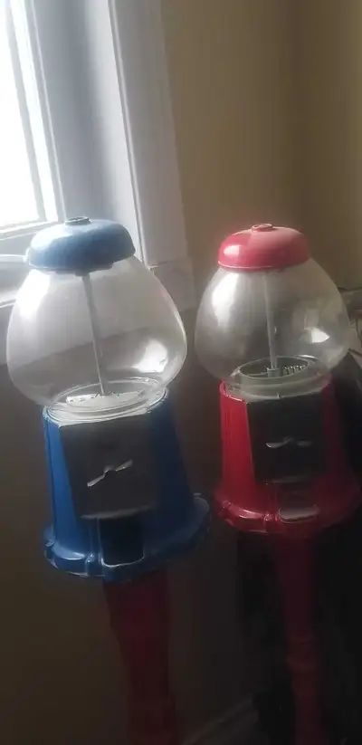 Classic vintage bubble gum machines., View more