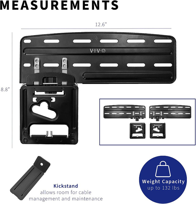 VIVO: Micro-Gap Flat TV Wall Mount for 43 to 85" 2021 Samsung in Video & TV Accessories in Burnaby/New Westminster - Image 4