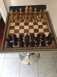 A beautiful set of chess, 16”x16”khatam Kari board& 5” king.