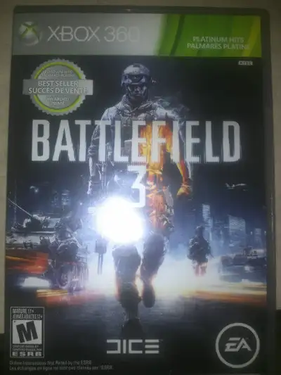 XBOX 360 - BATTLEFIELD 3 AT $5.00, View more