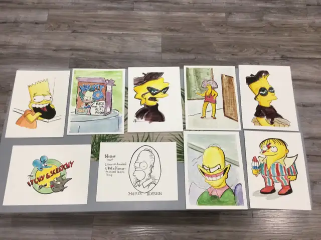Simpsons pictures made with pencil and colour pens new in Arts & Collectibles in City of Toronto - Image 2
