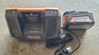 RIDGID 18V Lithium-lon MAX Output 4.0 Ah Battery and Charger