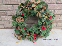 Christmas door wreath, 20 to 24 inch approx.