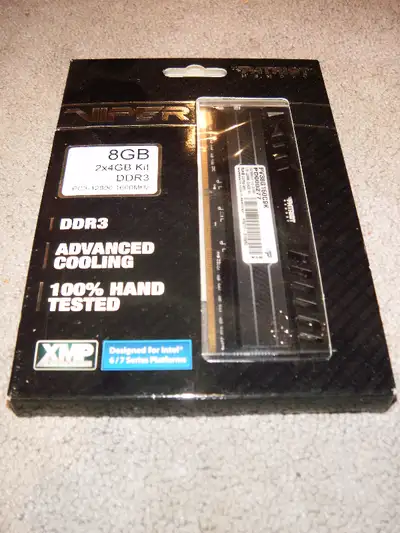 Mint Condition Taiwanese-made Patriot Viper 3 model no. PD000277-PV38G160C9K Black Mamba Edition PC3...
