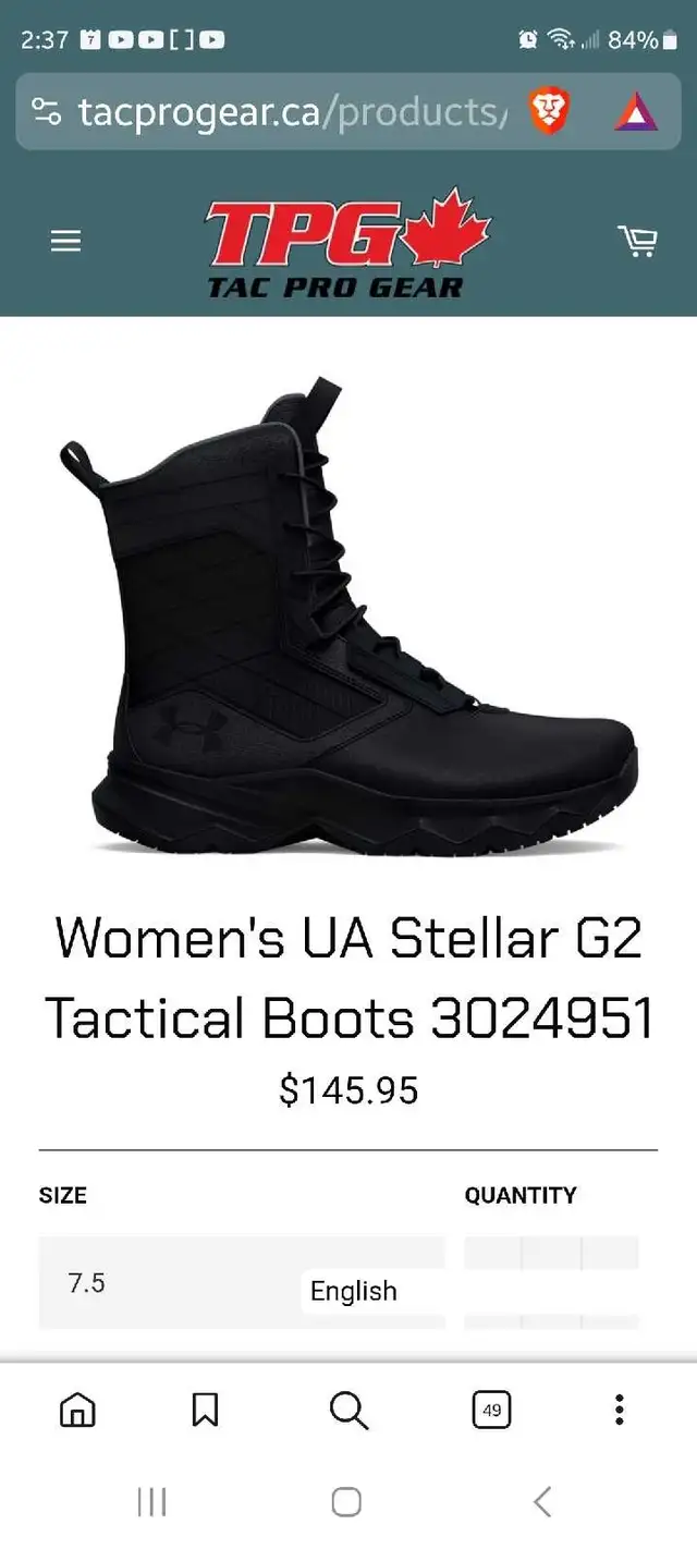 Women's UA Stellar G2Tactical Boots 8.5-  New in Box - $90 in Women's - Shoes in Strathcona County - Image 9