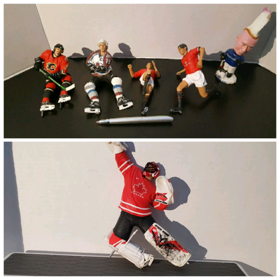 Figurines hockey, soccer et ski 3$chacune, View more