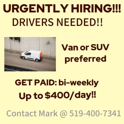 Drivers Needed!!, View more