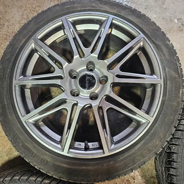 225/45/18 Continental winter tires with Fast alloy rims 5x114.3 in Tires & Rims in Markham / York Region - Image 6