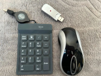 GARAGE SALE -  USB Wireless Mouse With USB Numeric Keyboard