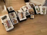 Vintage collectible 1989 Franklin Mint Nativity set ( 16 boxes)