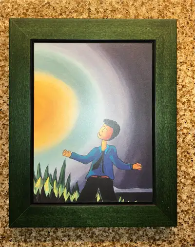 Green Art frame of a free Boy - cadre vert, View more