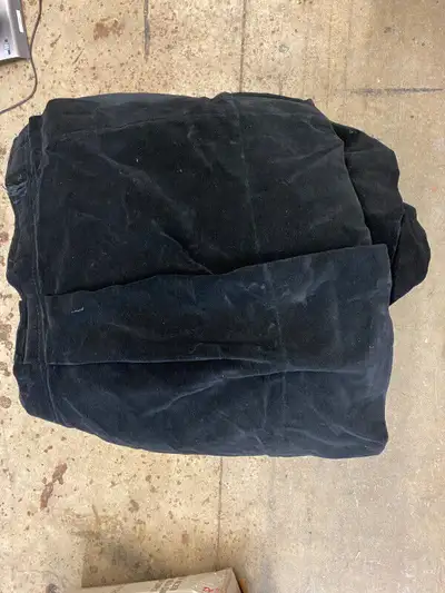 Pleated Black Velour Stage Skirt made by Ontario Staging Limited 2 - 18 in. x 24 ft. Black Stage Ski...