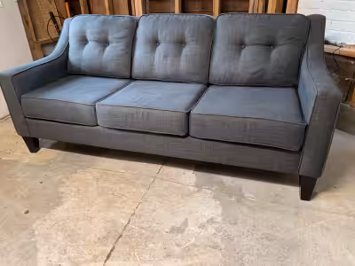 Modern grey sofa set in excellent condition, been just deep cleaned. Can sell separately and deliver...