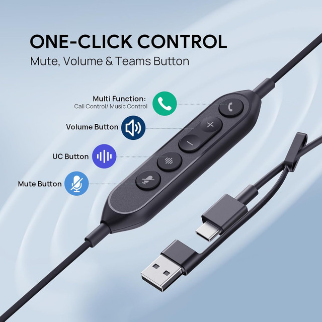NEUF: Casque USB avec micro pour PC 3 microphones antibruit dans Appareils électroniques  à Longueuil/Rive Sud - Image 4
