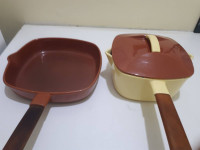 Lislet enameled cast iron pot and skillet