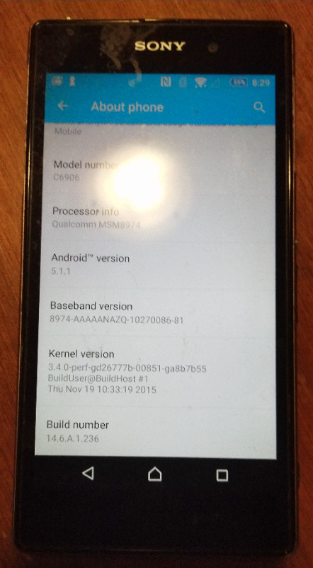 Unlocked Xperia Z1 16 GB with wire / Charger in Cell Phones in Ottawa