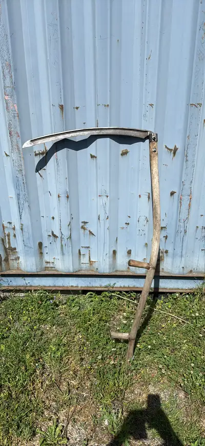 vintage antique scythe hat sickle Grim reaper  farming tool, View more