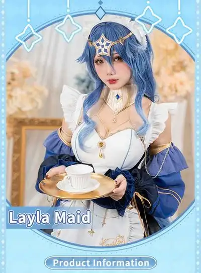 (small) Uwowo Maid Cosplay Genshin Impact Layla, View more