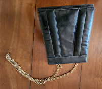 Leather Purse with Gold Coloured Chain Strap