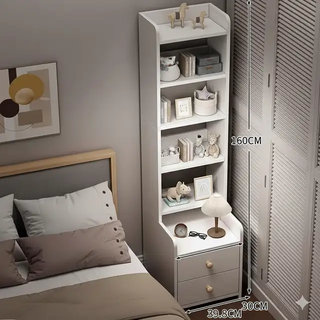White Tall Bookshelf Storage Unit w Drawers in Bookcases & Shelving Units in Mississauga / Peel Region - Image 3