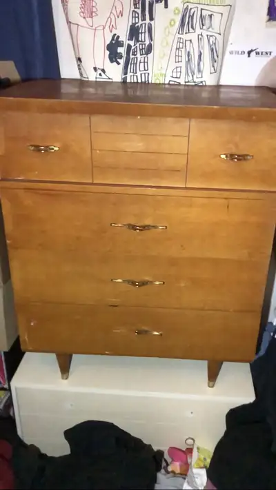 vintage MCM mid century modern dresser chest of drawers, View more