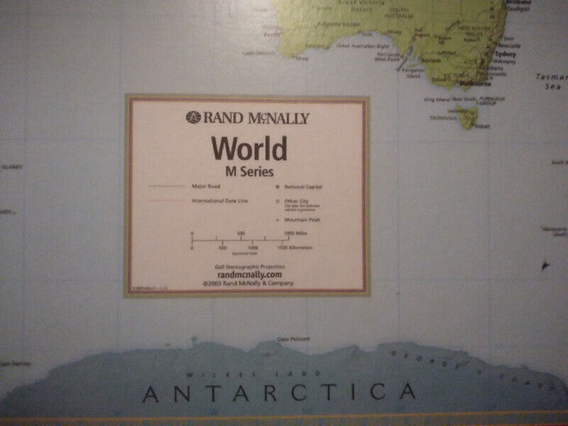 Rand McNally M Series World Map Picture in Arts & Collectibles in St. Catharines - Image 3