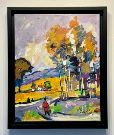 huile sur toile réalisée par Yvon Provost ( Montréal (1935 – Boucherville ). Après ses études univer...