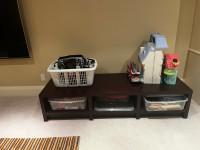 Solid Wood TV stand with storage