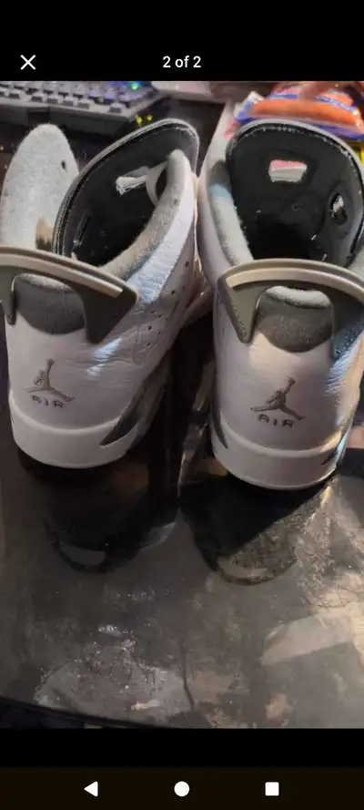 6.5 Jordan shoes Grey and White.