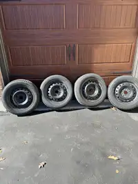 205/55R16 Winter Tires on Black Rims