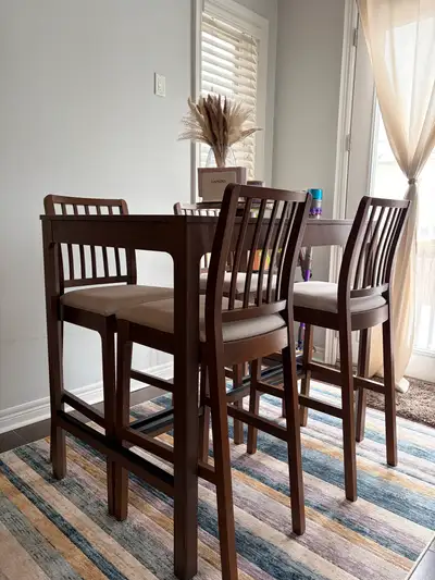 EKEDALEN / EKEDALEN - Bar table and 4 bar stools, View more