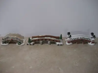 Ceramic Christmas Village Bridges, View more