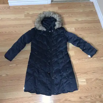 Adult Blue Down Winter Coat Zipper Broken Snaps Work Size M $10, View more