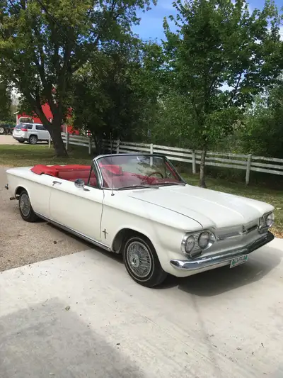 1962 Chevy Corvair convertible. Safetied and fresh service. Ready to hit the road. Four speed manual...
