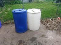 5-50 Gallon Sealed Plastic Barrels. Mar 25.