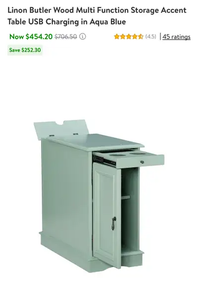 Accent Table with USB Charging , View more