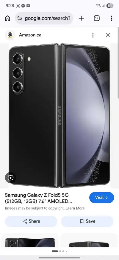 Samsung fold 5 512gb unlocked phone sale or trade, View more